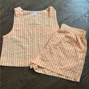 Pink Lily Striped Set